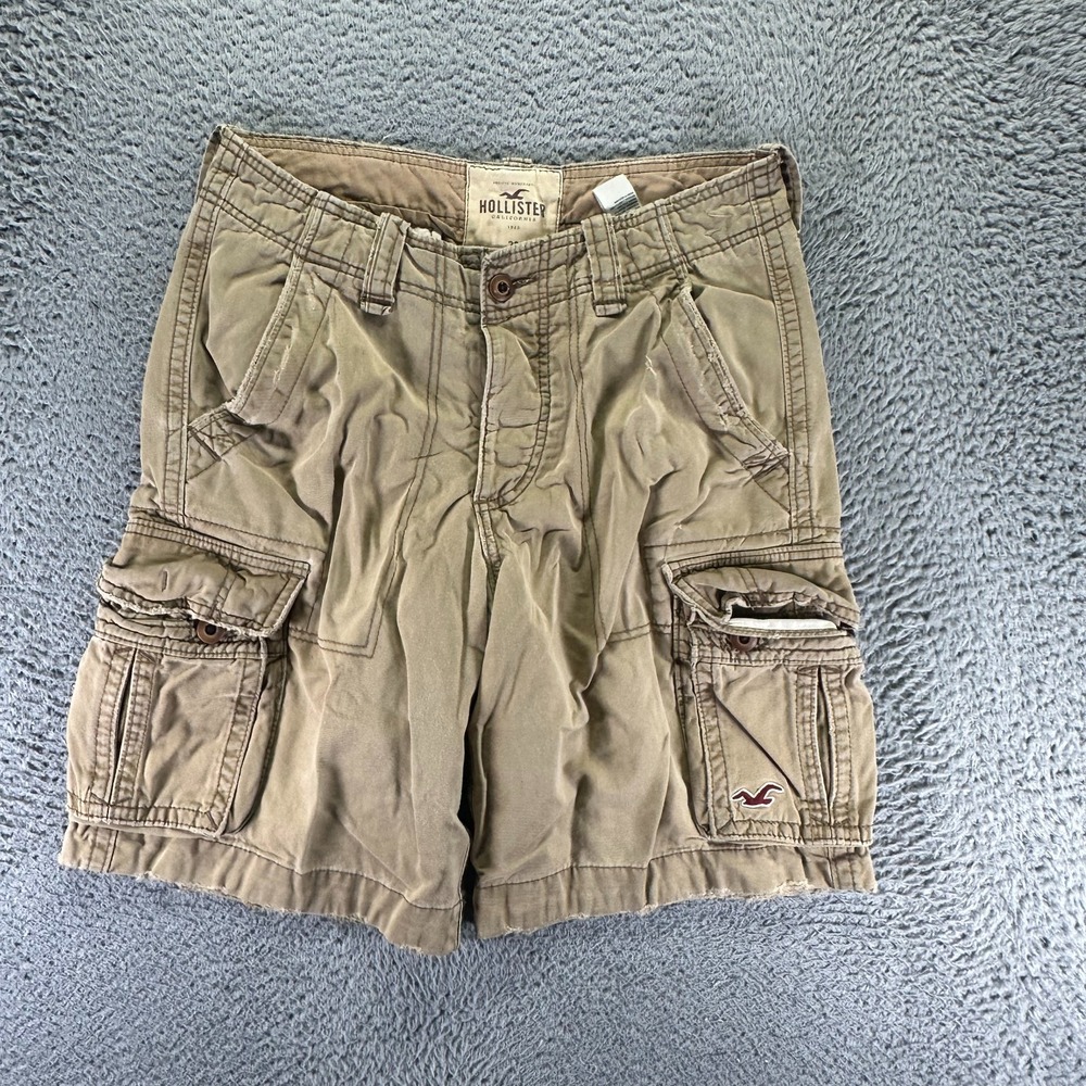 Hollister Shorts 31 Brown Cotton Cargo Travel Utility Workwear Hiking Summer‎